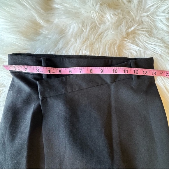 Mango Falda Martina Asymmetric topline Midi Skirt Size 2 Black - Picture 11 of 15